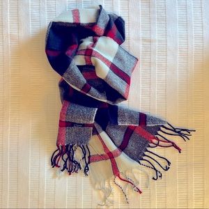Red White and Blue J Crew scarf